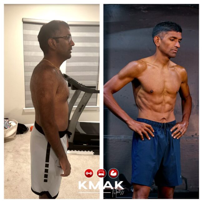 Parth body transformation before and after side