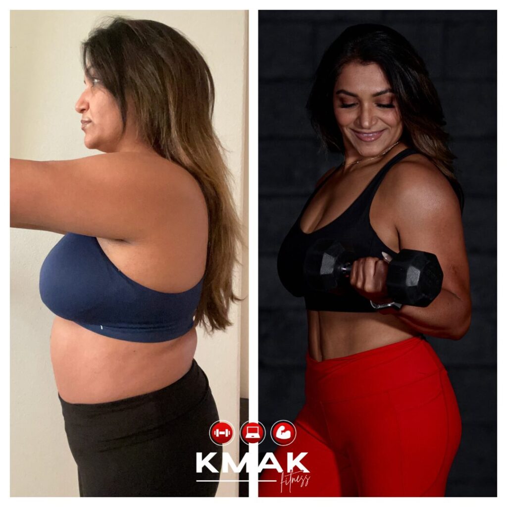 Dipali fitness transformation from kmak fitness a top rated service