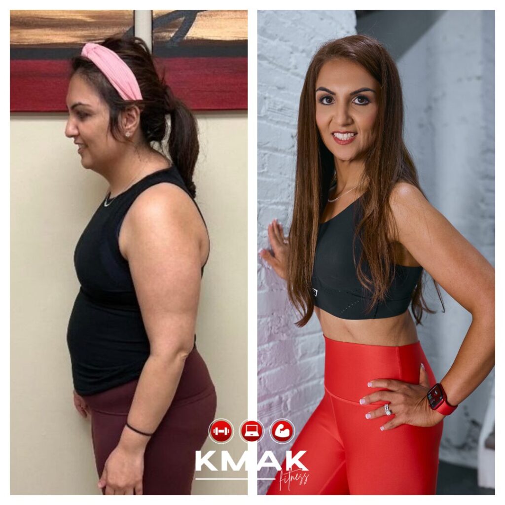 Neha before and after south asian fitness transformation